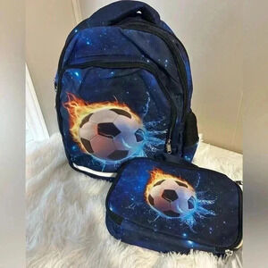 Book bag and lunch box combo‎ Kids soccer ball new but no tags.